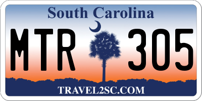 SC license plate MTR305