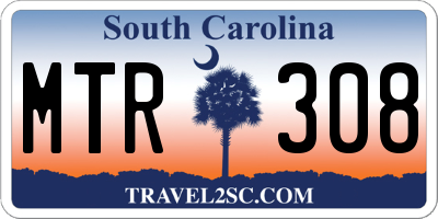 SC license plate MTR308