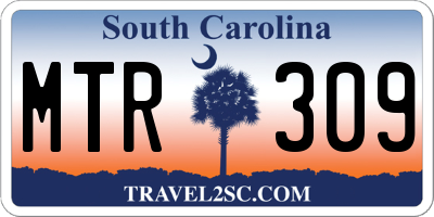 SC license plate MTR309