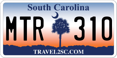 SC license plate MTR310
