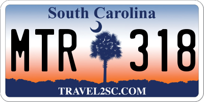 SC license plate MTR318