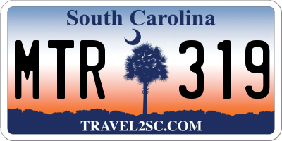 SC license plate MTR319