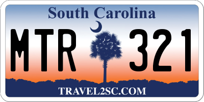 SC license plate MTR321