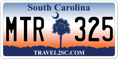 SC license plate MTR325