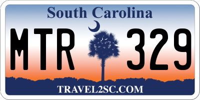 SC license plate MTR329
