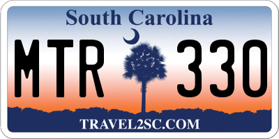 SC license plate MTR330
