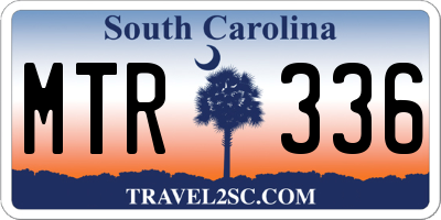 SC license plate MTR336