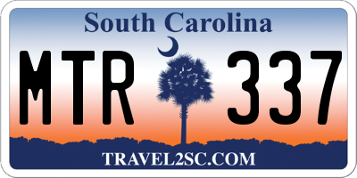SC license plate MTR337