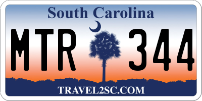 SC license plate MTR344
