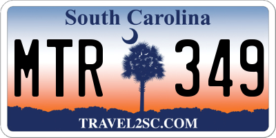 SC license plate MTR349