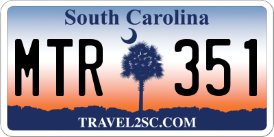 SC license plate MTR351