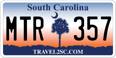 SC license plate MTR357