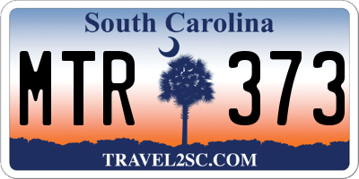 SC license plate MTR373