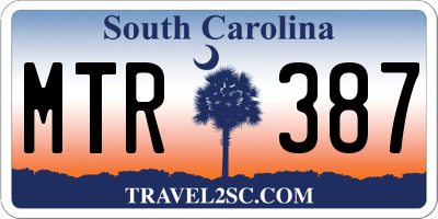 SC license plate MTR387