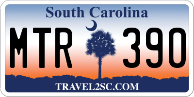 SC license plate MTR390