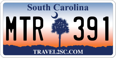 SC license plate MTR391