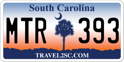 SC license plate MTR393