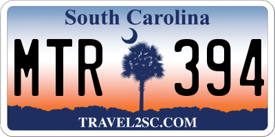 SC license plate MTR394