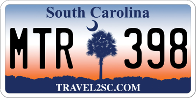 SC license plate MTR398