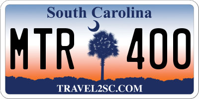 SC license plate MTR400