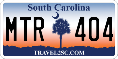 SC license plate MTR404