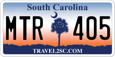 SC license plate MTR405