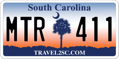 SC license plate MTR411