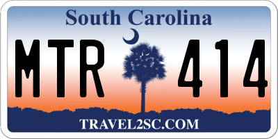 SC license plate MTR414