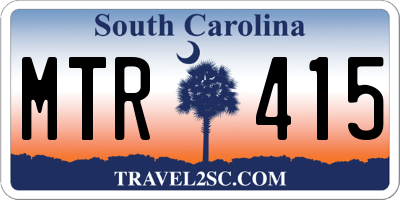 SC license plate MTR415