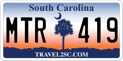 SC license plate MTR419