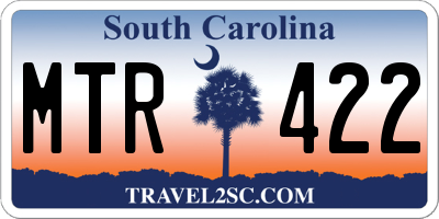 SC license plate MTR422