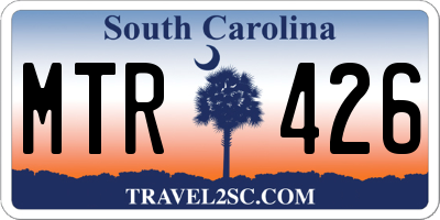 SC license plate MTR426