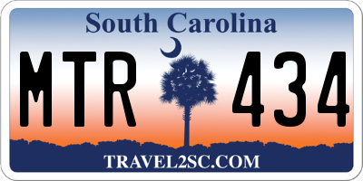 SC license plate MTR434