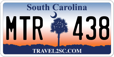 SC license plate MTR438