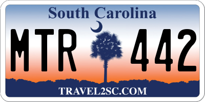 SC license plate MTR442