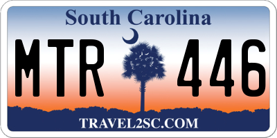 SC license plate MTR446
