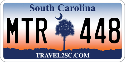 SC license plate MTR448