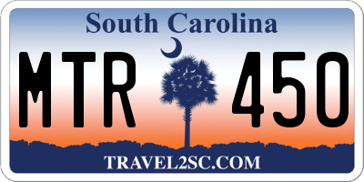 SC license plate MTR450