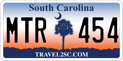 SC license plate MTR454