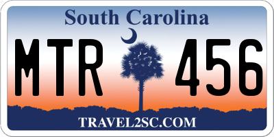 SC license plate MTR456