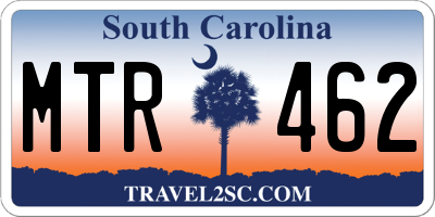 SC license plate MTR462
