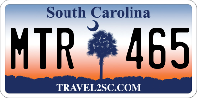 SC license plate MTR465