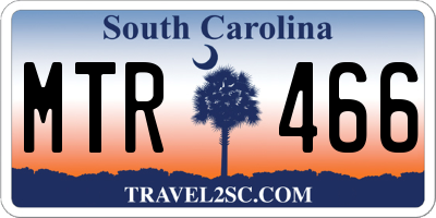 SC license plate MTR466