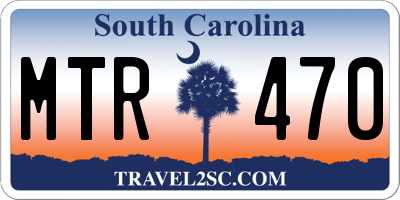 SC license plate MTR470