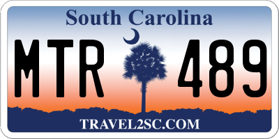 SC license plate MTR489