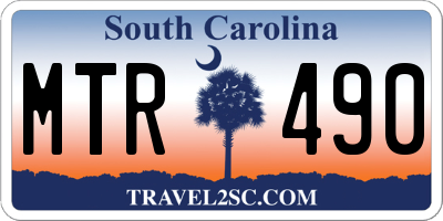 SC license plate MTR490