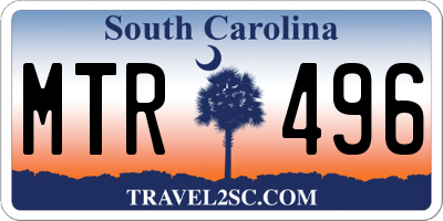 SC license plate MTR496
