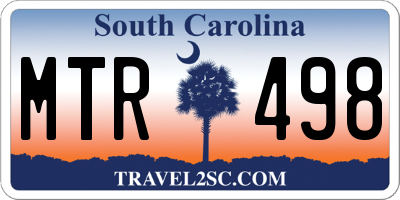 SC license plate MTR498