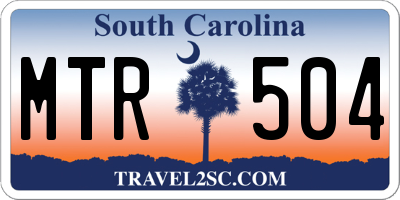 SC license plate MTR504