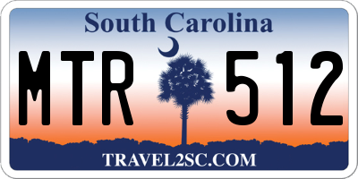 SC license plate MTR512